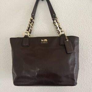 Coach Brown Leather Tote Bag
